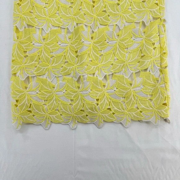 New Anthropologie Sunday In Brooklyn Buttercup Yellow Eyelet Midi Skirt - Picture 4 of 12